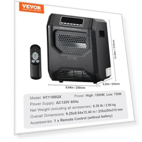 Infrared Heater — Portable Heating Solutions, VEVOR