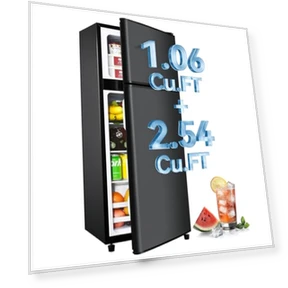 Double Door Refrigerator with Freezer — Mini Fridges, Anypro