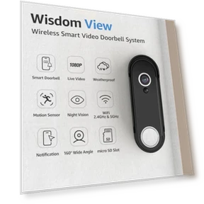 Wireless Smart Video Doorbell System — Kits, WISDOM VIEW