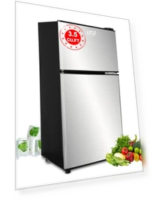 Refrigerator 2 Door Top-Freezer — Mini Fridges, KRIB BLING