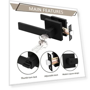 Entry Door Lever with Lock and Key — Deadbolts, Probrico