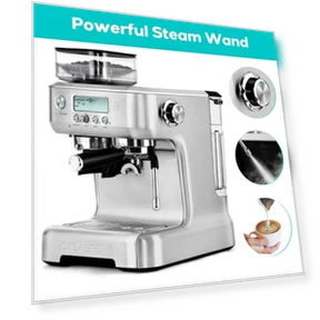 Professional Espresso Machine with Grinder and Milk Frother — Coffee & Espresso Combos, CASABREWS