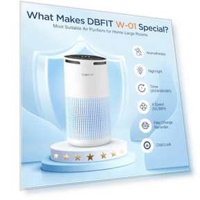 Large Room Air Purifier with Aromatherapy — HEPA Air Purifiers, DBFIT