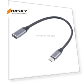 USB-C Male to USB-C Female Adapter Cable — USB