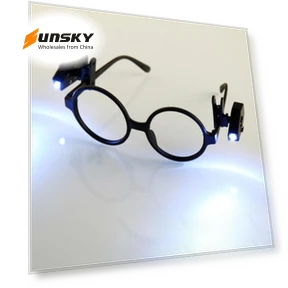 Mini LED Flashlight Adjustable Eyeglass Clip Light — Reading Lights