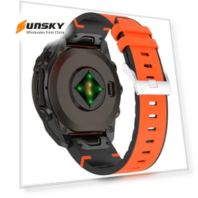 Quick Release Buckle Silicone Leather Watch Band — Watch Accessories, Garmin