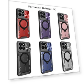 CD Texture Sliding Camshield Magnetic Holder Phone Case — बेसिक केस, Honor