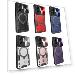 Infinix Smart 9 / Hot 50i CD Texture Sliding Camshield Magnetic Holder Phone Case — बेसिक केस, Infinix