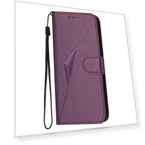 Triangle Pattern Buckle Clasp Leather Phone Case — Basic Cases, Infinix