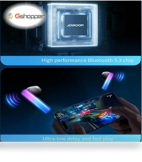 TWS Earbuds Bluetooth Earphone with Cool LED Light — In-Ear Headphones, JOYROOM