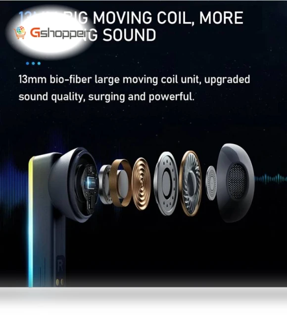 TWS Earbuds Bluetooth Earphone with Cool LED Light — In-Ear Headphones, JOYROOM
