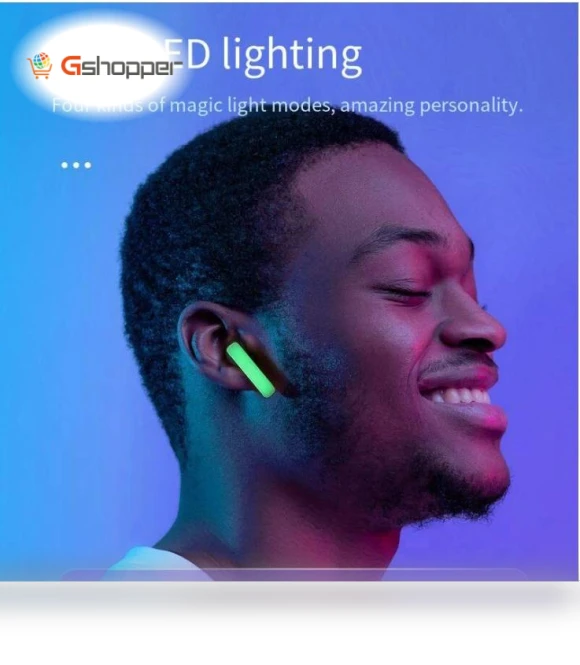 TWS Earbuds Bluetooth Earphone with Cool LED Light — In-Ear Headphones, JOYROOM