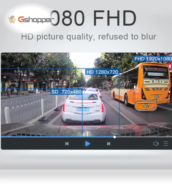 4-inch Car 2.5D High-Definition 1080P Dual Recording Car Recorder — Dashboard Cameras