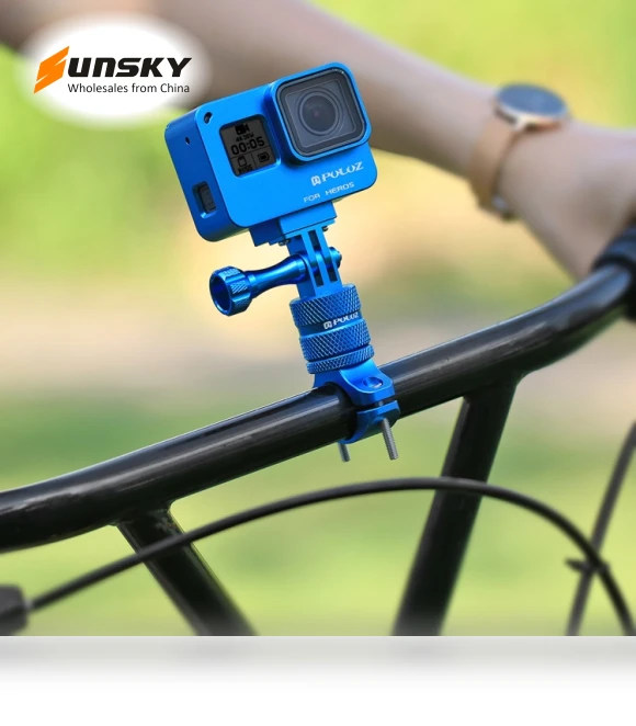 360 Degree Rotation Bike Aluminum Handlebar Adapter Mount — Mounts & Clamps, PULUZ