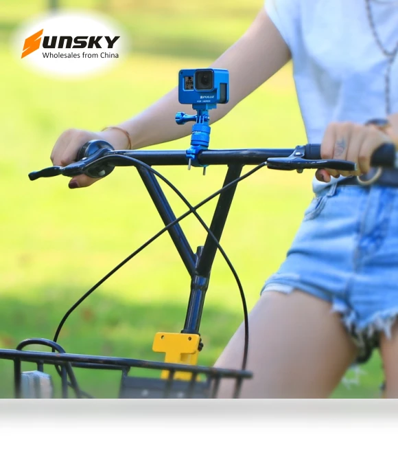 360 Degree Rotation Bike Aluminum Handlebar Adapter Mount — Mounts & Clamps, PULUZ