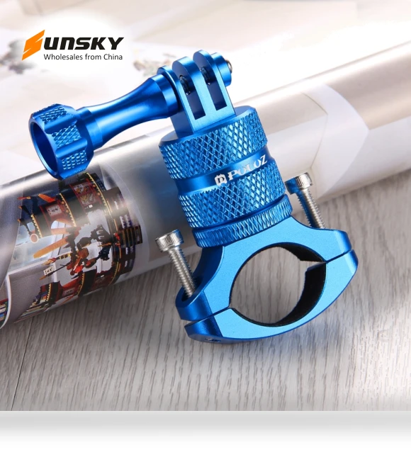 360 Degree Rotation Bike Aluminum Handlebar Adapter Mount — Mounts & Clamps, PULUZ