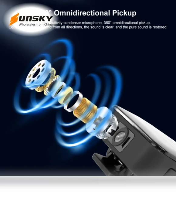 Wireless Lavalier Microphone for Type-C Phone — Audio Capture Devices, PULUZ