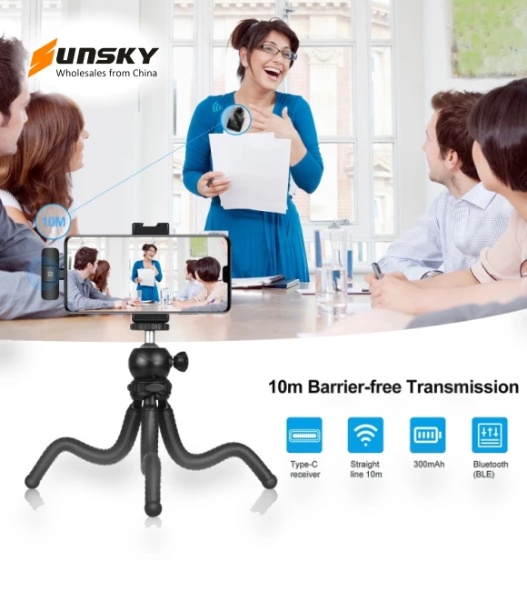 Wireless Lavalier Microphone for Type-C Phone — Audio Capture Devices, PULUZ