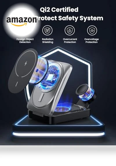 3-in-1 Wireless Charger Charging Station — Chargers & Adapters, Dongguan Yuanhaoxun Technology Co., Ltd.