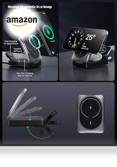 3-in-1 Wireless Charger Charging Station — Chargers & Adapters, Dongguan Yuanhaoxun Technology Co., Ltd.
