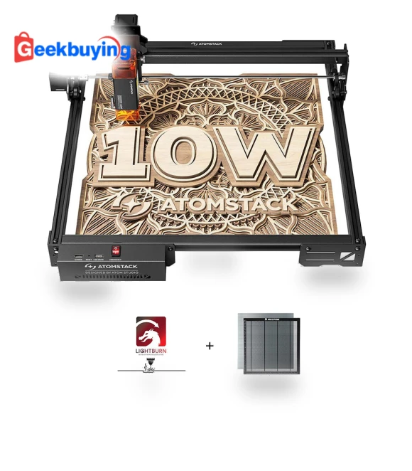 10W Laser Engraver with Laser Bed and Software License — Engraving Equipment & Accessories, ATOMSTACK
