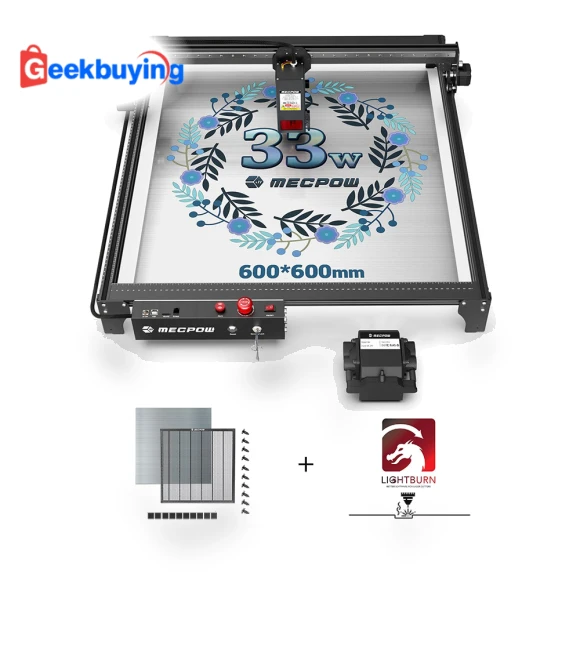 33W Laser with H66 Laser Bed and LightBurn License — Engraving Equipment & Accessories, Mecpow