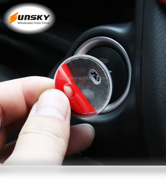 3D Aluminum Alloy Engine Start Stop Push Button Cover Trim Decorative Sticker — Car Stickers & Decals
