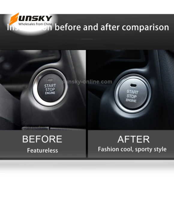 3D Aluminum Alloy Engine Start Stop Push Button Cover Trim Decorative Sticker — Car Stickers & Decals