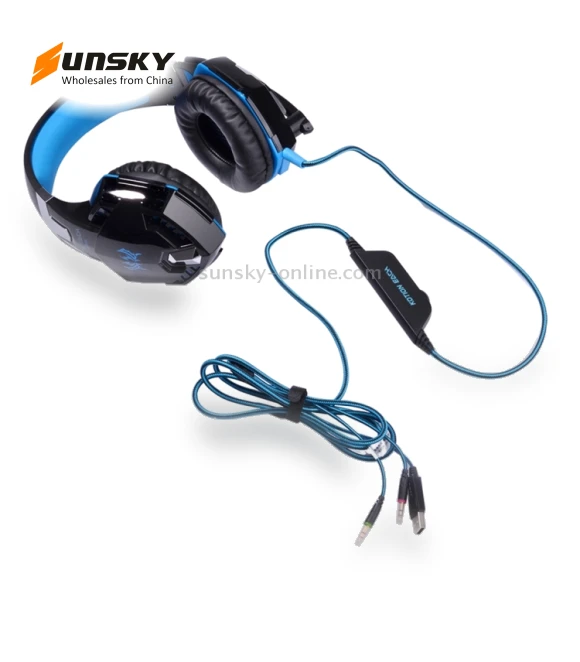 Over-ear Gaming Headset with Mic and LED Light — Headsets, KOTION EACH