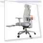 Ergonomic Chair with Footrest, Auto-Following Backrest Headrest, Adaptive Lower Back Support — Back & Seat Cushions, NEWTRAL