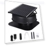 Solar Attic Fan 40W 1230 CFM with Smart Adapter — Ceiling Fans, VEVOR