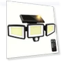 3-head Solar Outdoor Motion Sensor Light with Remote Control — Outdoor Security & Flood Lighting, Iseyyox