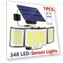 Solar Lights Outdoor, 348 LED Motion Sensor Lights With Remote Control — Outdoor Security & Flood Lighting