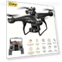 Dual Camera Drone with 360° Obstacle Avoidance - Black Quadcopter — Drones