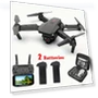 Foldable RC Drone with Camera, App Control, 2 Batteries — Drones, E88