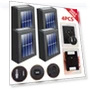 Solar Wall Lights, 4pcs, 2LEDs, Soft White & Warm Color, IP44 Waterproof — Garden Illumination