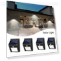 Solar Wall Lights With Motion Sensor, 4-pack — Outdoor Wall Lighting