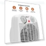 Indoor Space Heater with Adjustable Thermostat, Fan Forced, Electric, Overheat Protection — Portable Heating Solutions, Comfort Zone
