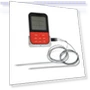 LCD Digital Food Thermometer with Dual Probe Sensors Timer — Instant-Read