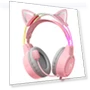 Wired Gaming Headphones - Pink Cat Ear — Gaming Headsets, ONIKUMA