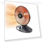 Indoor Dish Space Heater with Oscillation — Portable Heating Solutions, Comfort Zone