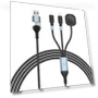 2-in-3 100W PD Fast Charging Date Cable — Cables