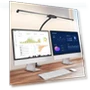 Gooseneck Tube LED Fill Light Double Head Clip Desk Lamp — Study & Desk Lighting, PULUZ
