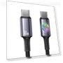 60W Type-C to Type-C Aluminum Alloy Data Cable with Colorful Light — Cables, USAMS