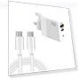 GaN PD 45W + USB Charger with Type-C to Type-C Data Cable — Chargers & Adapters