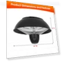 Infrared Hanging Electric Patio Heater — Patio Heaters, SUNNFLAME