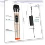 UHF Wireless Dynamic Microphone with LED Display — Dynamic, PULUZ