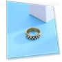 Checkered Fidget Ring — Stress Relievers, AmorArtSky