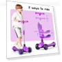 Adjustable Height Kids Kick Scooter with Removable Seat — Balance Bikes, EVLIQUIL