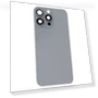 Glass Battery Back Cover with Flash Bracket + Wireless Charging Module — Back Covers